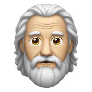 Wise old man with long hair and barbe looks like he knows a lot sticker