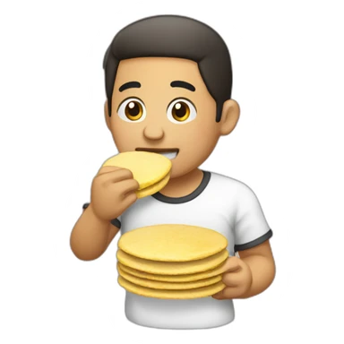 Comiendo arepas sticker