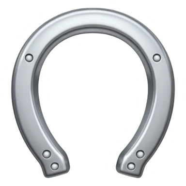 Horse shoe silver facing up sticker