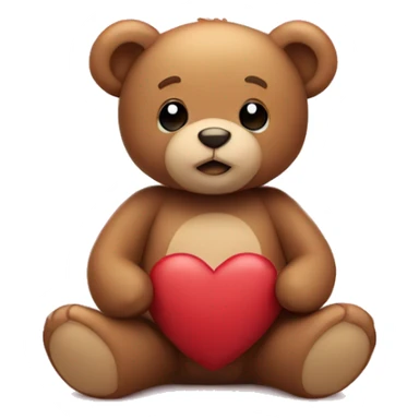 teddy bear with hearts sticker