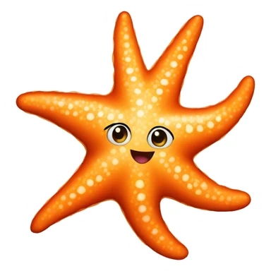 an orange starfish sticker