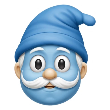 Smurf oude man sticker