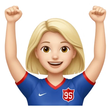 girl cheering on a football game sticker