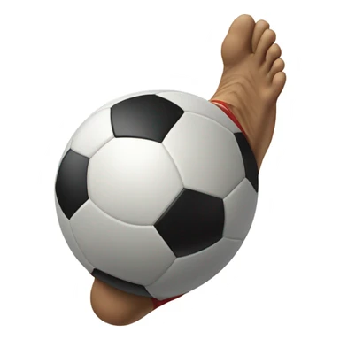 A leg kicking a soccer ball sticker