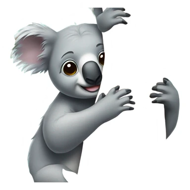 Koala hugging tree sticker