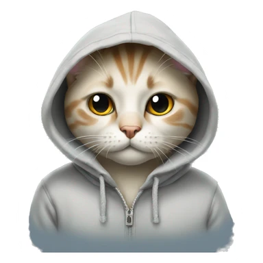 Cat with hoddie sticker
