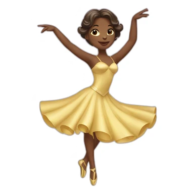 Danseuse avec une coupe sticker