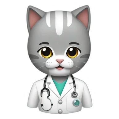 a cat doctor sticker