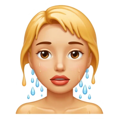 Wet face lip rub sticker