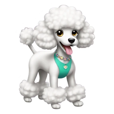 Fabulous poodle shopping sticker