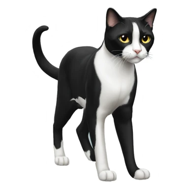 Tuxedo Cat Breed Full Body sticker