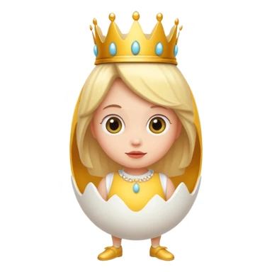 Little egg queen with legs sticker
