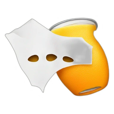 Paper and Orange Juice Kissing sticker