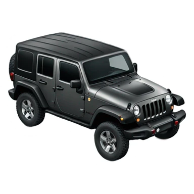Black jeep wrangler rubicon  sticker