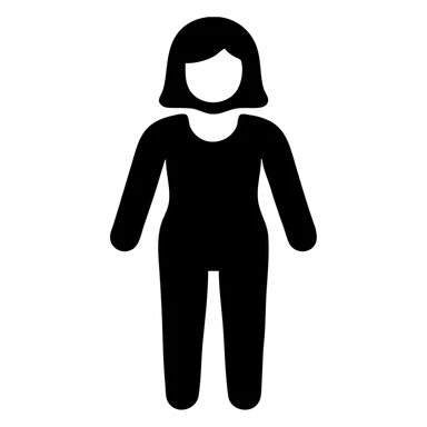 girl in pink bodysuit, solid icon style sticker