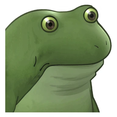 baby fox bufo frog meme style sticker