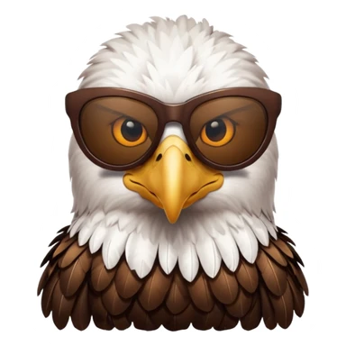 Eagle wearing sunglasses  sticker