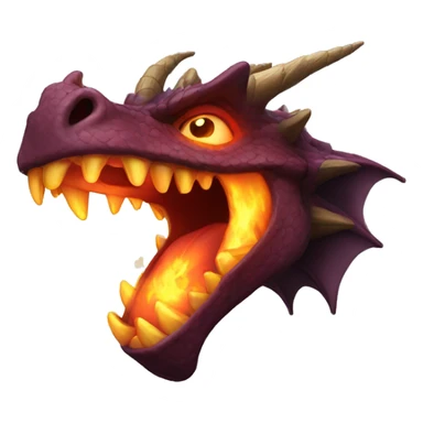 Fire comes out of dragon mouth  sticker