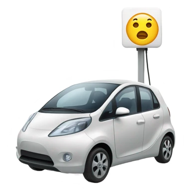 voiture électrique en charge sticker