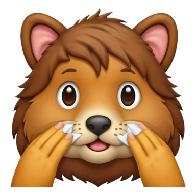 animal wiping its nose sticker