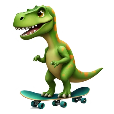 Dinosaur with a skateboard sticker