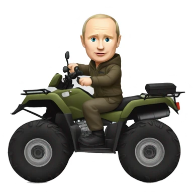Putin on quad bike sticker