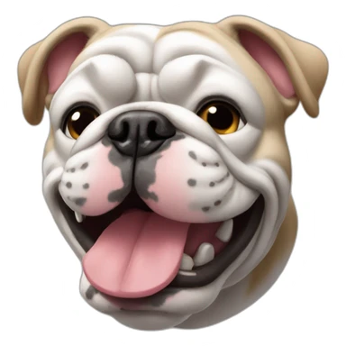 Bulldog frances riendo sticker