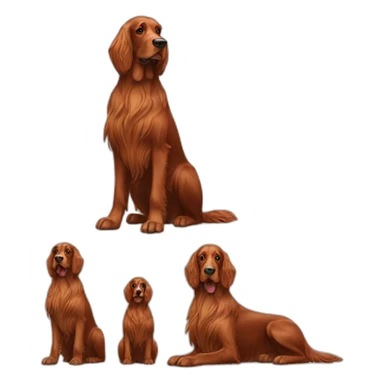 Dog irish setter full body sticker