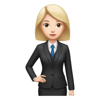 Female business woman standing sticker