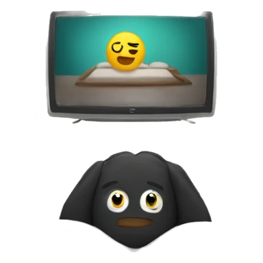 Laying on stomach on bed watching tv sticker