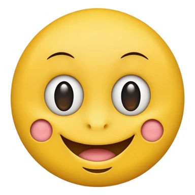 smile emoji where the eyes and mouth are very close together towards the center of the face sticker