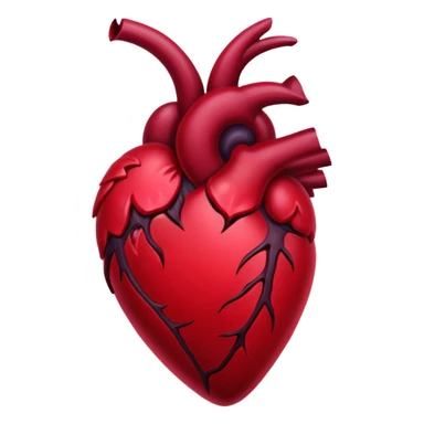 Dark red bleeding heart sticker