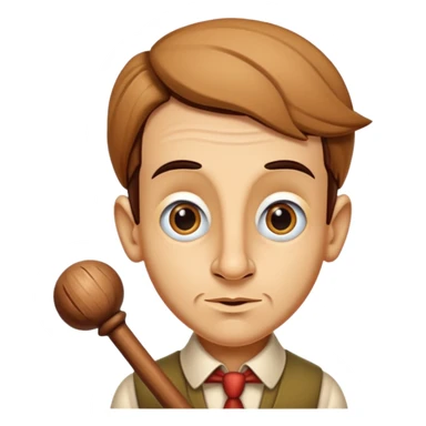 pinocchio liar with a long narrow nose of wood sticker