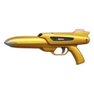 golden star trek phaser sticker