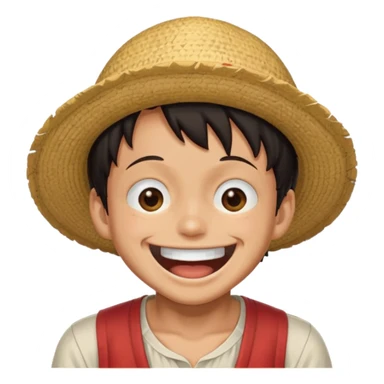 Luffy original con sonido riendose sticker