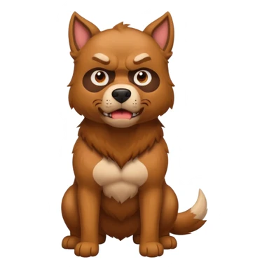 Mad dog standing up sticker