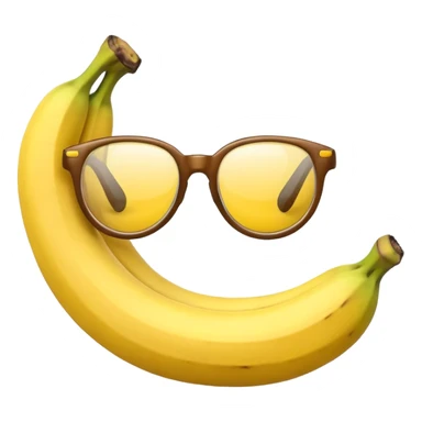 banana with glasses sticker