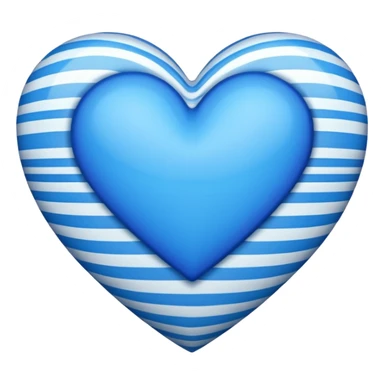 blue heart with a striped pattern sticker
