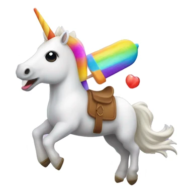 Popsicle riding unicorn sticker