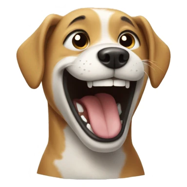 Dog laughing sticker
