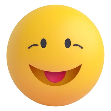 3D smiley emoji, round shape, turquoise color, with text 'szétcsúszva', tired face sticker