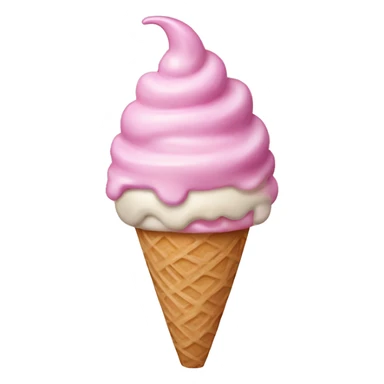 Light pink ice cream unicorn  sticker