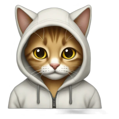 cat in Palestinian hoodie sticker
