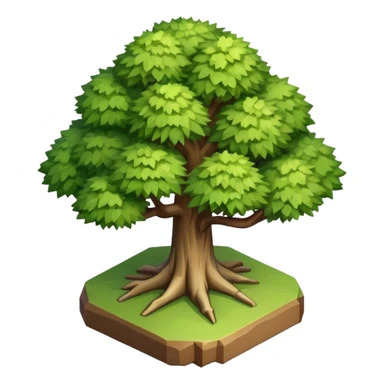isometric rugged small low detail tree sticker