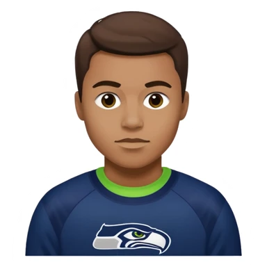 Create an emoji of me with a seahawks sweater sticker