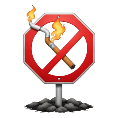 stop sign with cigarette, vape, or weed behind it sticker
