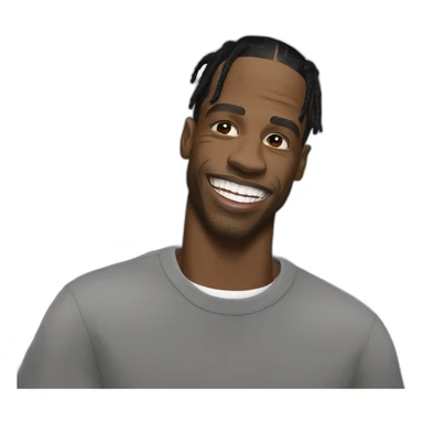 Travis Scott en train de rire sticker