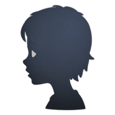 silhouette of a child sticker