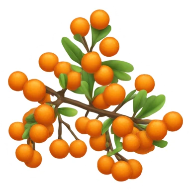 orange rowan berries branch sticker