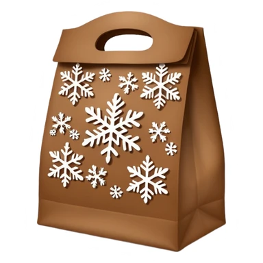 christmas paper lunch bag sticker